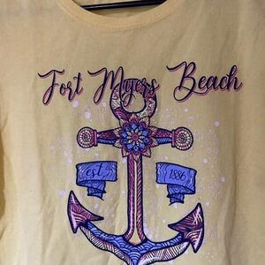 Yellow Fort Myers Beach graphic tee